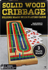 Cardinal Folding Cribbage Board - 3 Colour Track