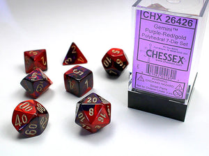 Mini Gemini 7-Die Set Purple-Red/Gold